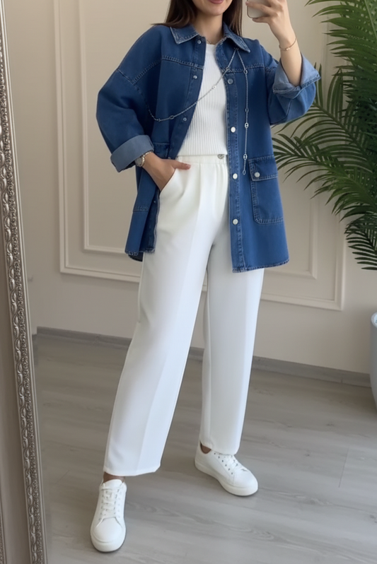 3 piece Denim elegant looks 💢💯