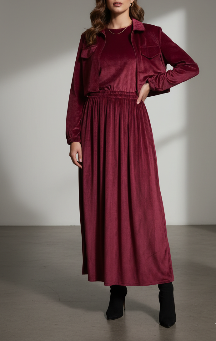 Soft & Comfortable Velvet 2 Piece Maxi💫❄️