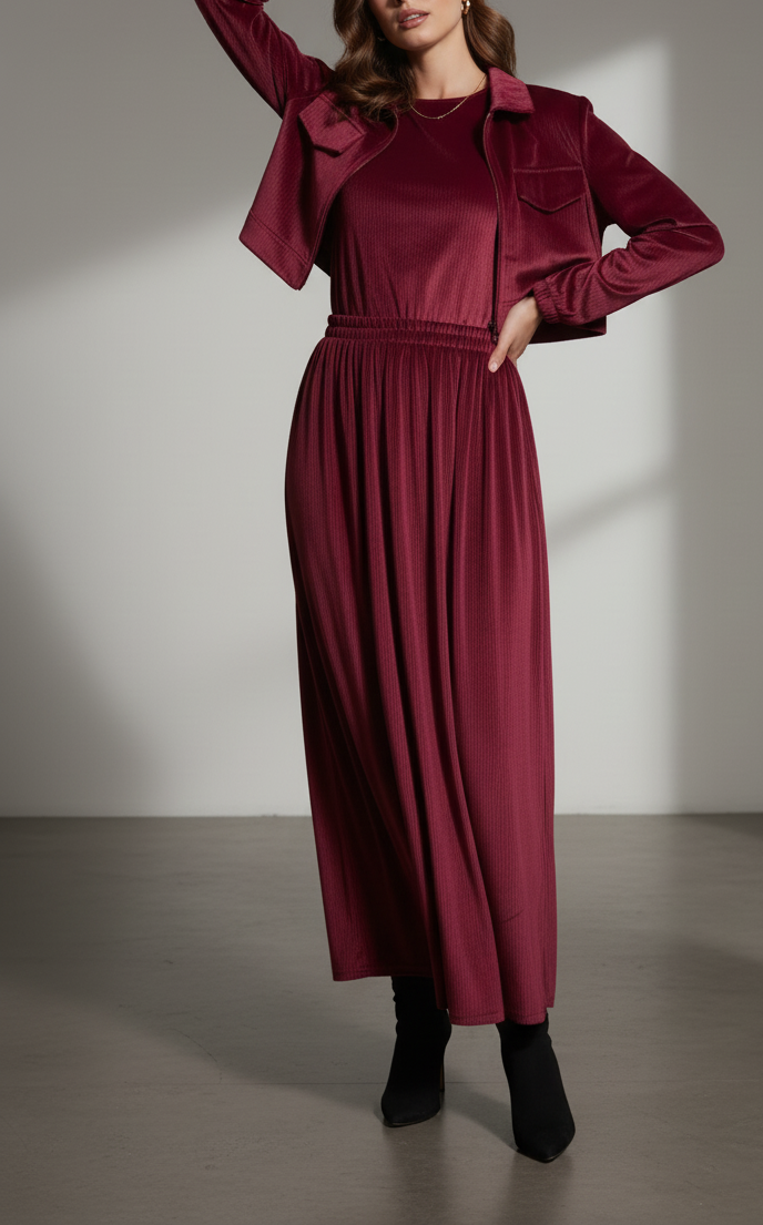 Soft & Comfortable Velvet 2 Piece Maxi💫❄️