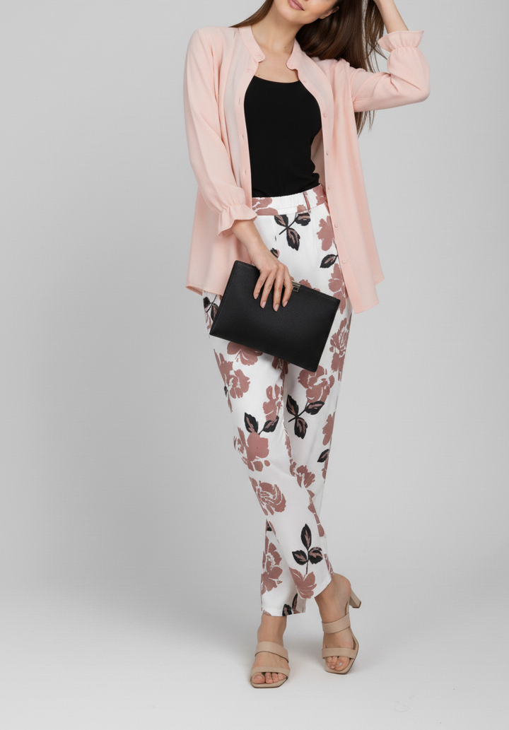 Elegant 3Pc Suit ✨🤍 Simple Western Style 🌸👖) D:2007