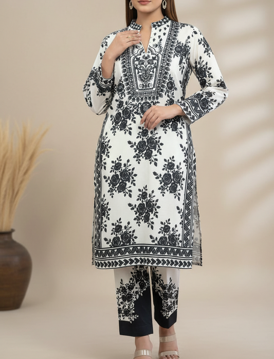 Digital printed 2-Piece Co-ord Set Khaddar 💖✨