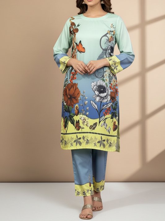 Beautifull printed 2-Piece Co-ord Set Khaddar🌟❄️