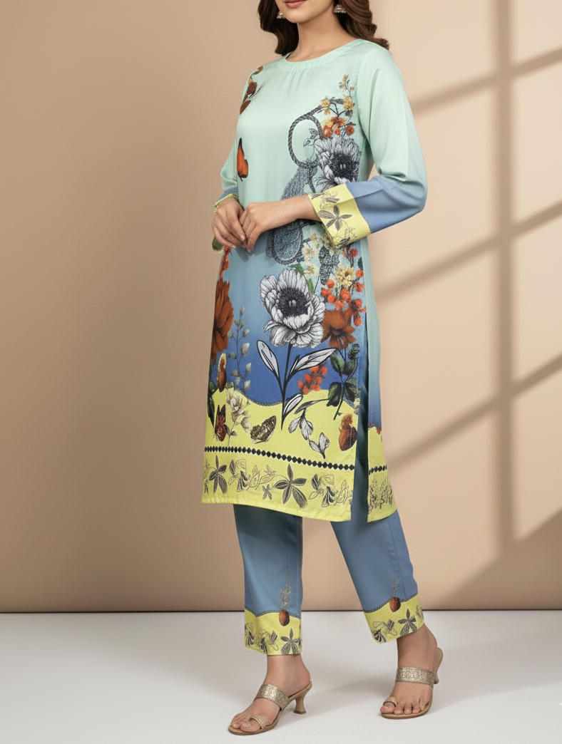 Beautifull printed 2-Piece Co-ord Set Khaddar🌟❄️