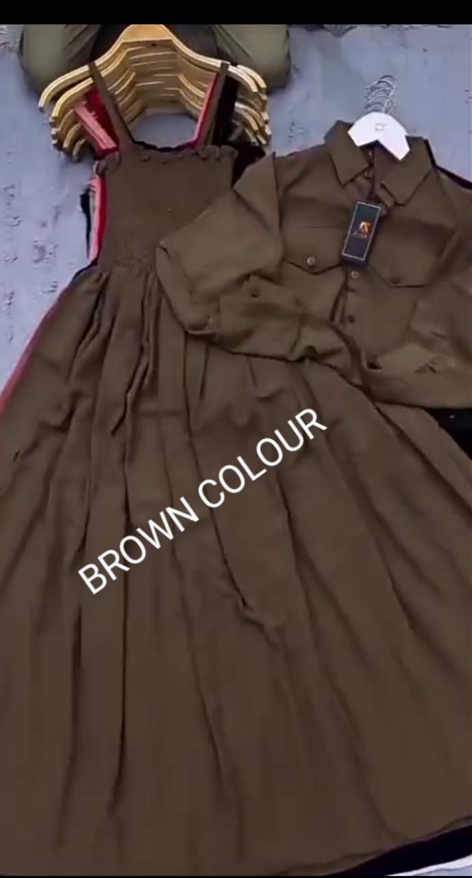 2 Piece Maxi Full Statchable & With Attractive Colors👗