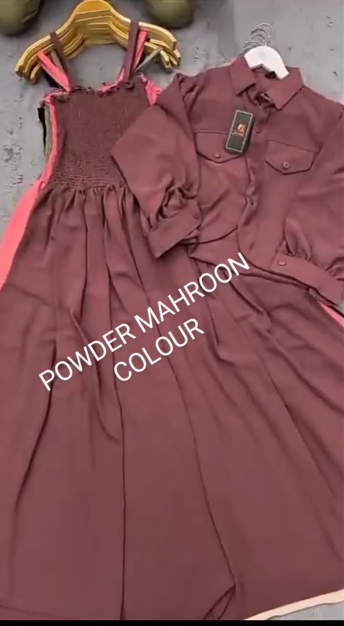 2 Piece Maxi Full Statchable & With Attractive Colors👗