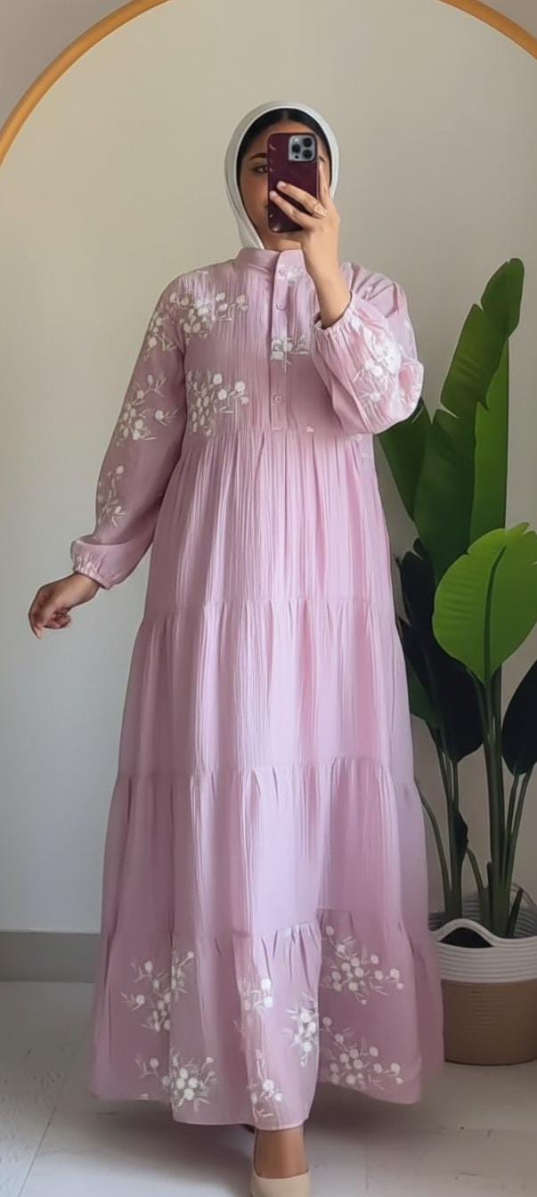 🌙✨ EID 2026 – Embroidered Maxi Dress 🌿💫