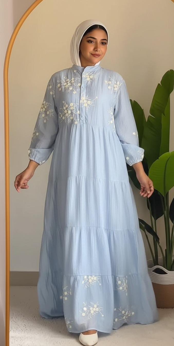 🌙✨ EID 2026 – Embroidered Maxi Dress 🌿💫