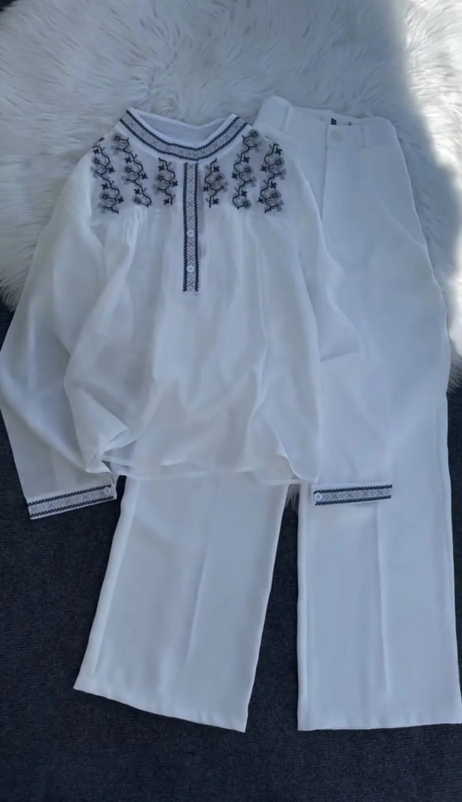 Cotton embroidered Top&Pent